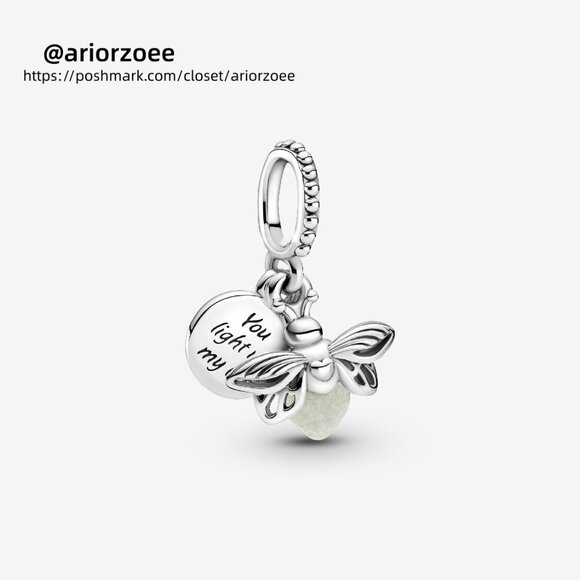 Pandora Glow-in-the-dark Firefly Dangle Charm - Picture 1 of 5